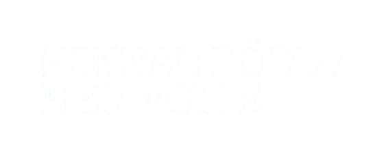 her voice logo